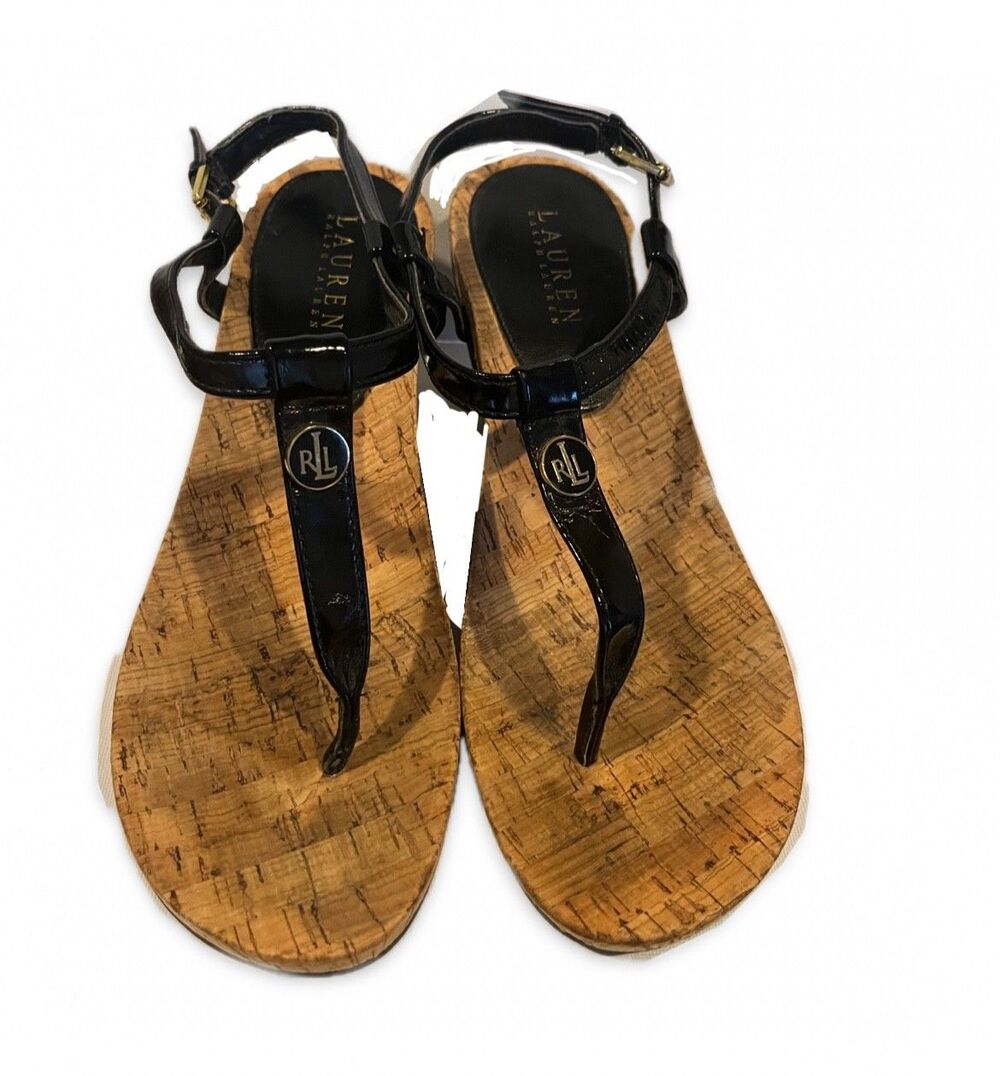 Ralph Lauren Women's Roseanne Thong Sandal Women’s Wedges 8.5 MSRP $80